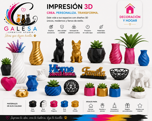 Impresiones 3D - Decoración y Hogar
