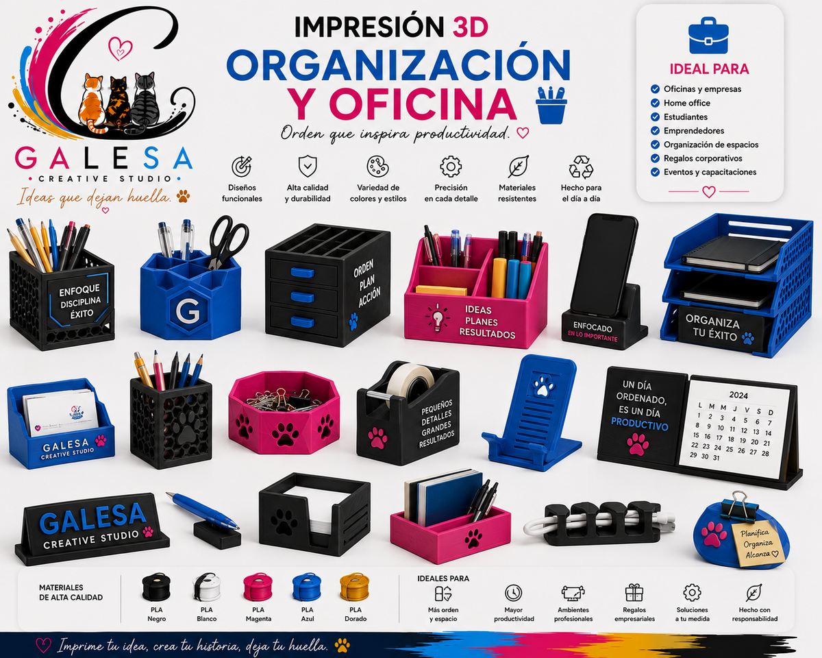 Impresiones 3D - Organización y Oficina