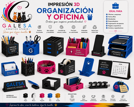 Impresiones 3D - Organización y Oficina